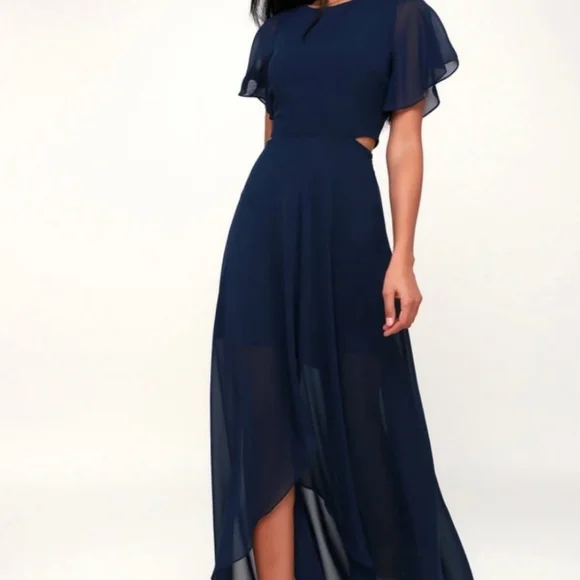 Ali & Jay Dresses | Ali & Jay Navy Cut Out Maxi Dress Size Small | Color: Blue/Silver | Size: S | Style_By_Nv's Closet